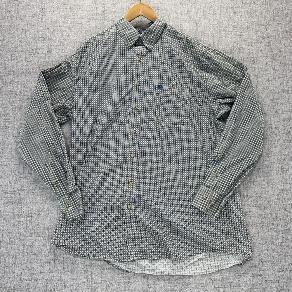 Wrangler George Straight Shirt Men's XLT Button Down Plaid Western